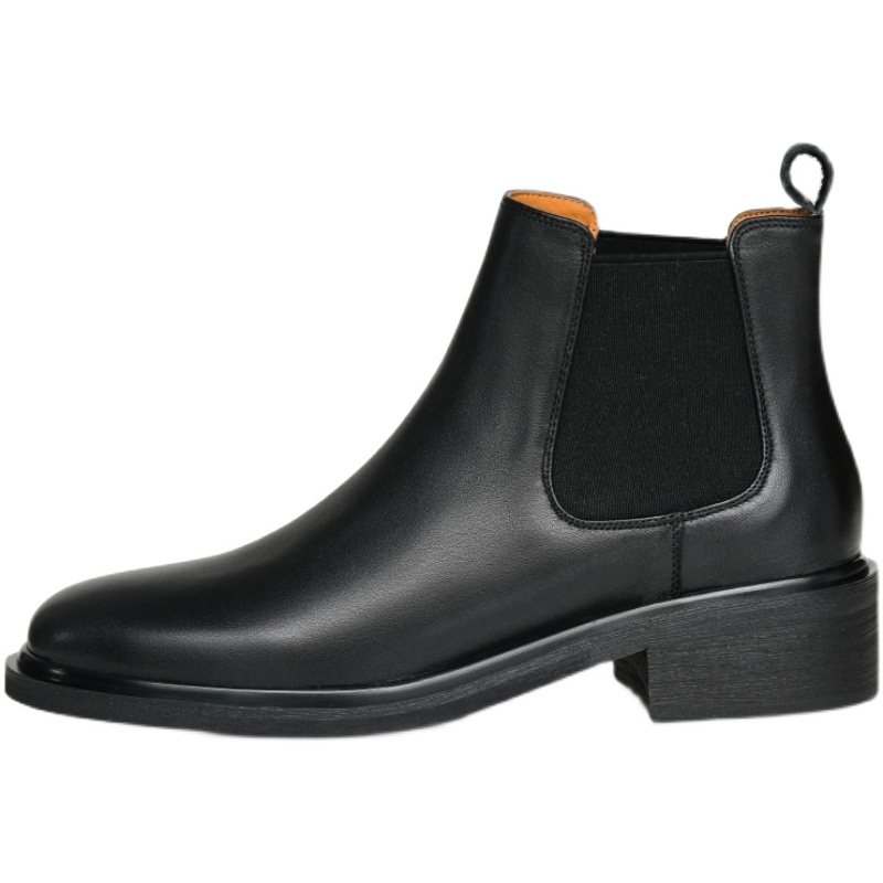mid heel women's fall and winter single boots and ankle boots