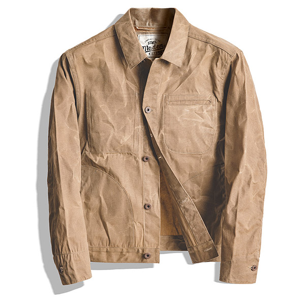 American retro Yellowstone heavy canvas oil wax jacket AMI Khaki oil wax jacket
